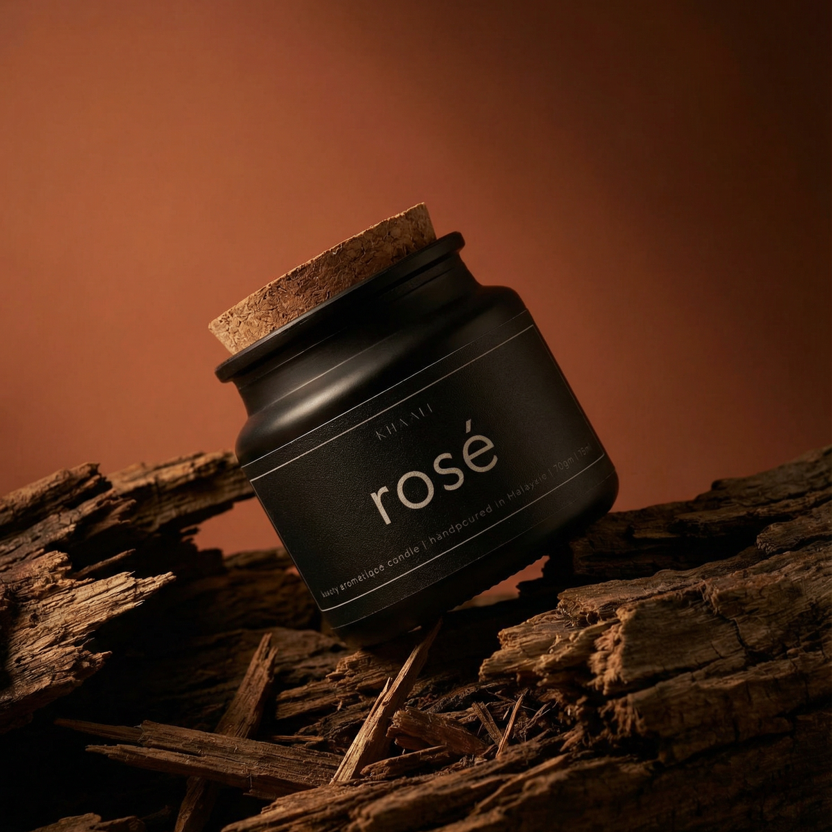 Rosé scented candle by KHAALI